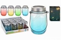 LED Solarlampe Glas 7,5cm z.Hängen