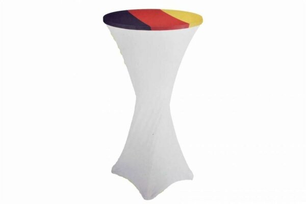 Husse f&uuml;r Stehtisch &Oslash;60cm weiss H=120cm Deutschland Polyester WM/EM