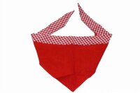 Hundehalstuch Gr.M rot/weiss 64cm weit,17cm lang