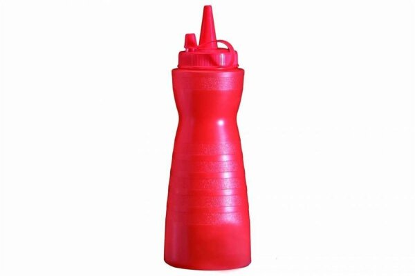 Quetschflasche rot Ø 8 cm H 24,5 cm 0,7l Polypropylen