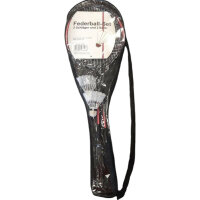 Federball-Set 2 Badminton-Schläger sowie 2 Federbälle in Tasche