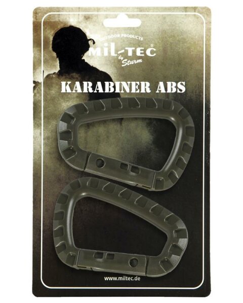 KARABINER ABS (2 ST./BLISTER) OLIV MIL-TEC