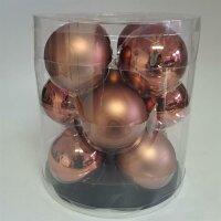 Kugel-Set kupfer 12tlg. Glas Ø 8 cm,...