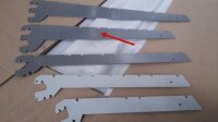Konsolenpaar 2er 47cm graualuminium RAL 9007 3 Haken...