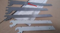 Konsolenpaar 2er 57cm graualuminium RAL 9007 3 Haken...