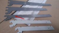 Konsolenpaar 2er 47cm graualuminium RAL 9007 2 Haken...