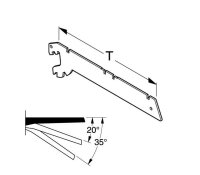Konsolenpaar 2er 47cm graualuminium RAL 9007 2 Haken...