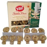 Baumkerzen-Halter mit Clip 12er gold YUL