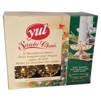 Baumkerzen-Halter mit Clip 12er gold YUL