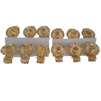 Baumkerzen-Halter mit Clip 12er gold YUL