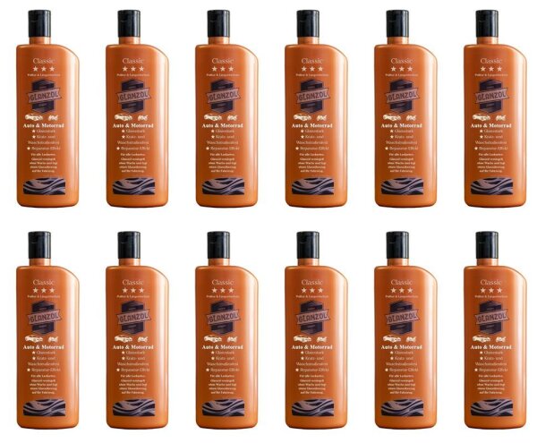 12 x GLANZOL Classic Politur und Langzeitschutz Auto, Motorrad & Busse 500ml Autopolitur